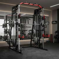 Smith Machine Home Gym Built for Complete Workouts, 2200LB Capacity, Dual Cable Pulley System, Power Cage