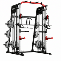 Smith Machine Home Gym Built for Complete Workouts, 2200LB Capacity, Dual Cable Pulley System, Power Cage